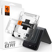 spigen glass tr ez fit cover 2 pack transparency for samsung galaxy z flip5 photo