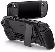 spigen thin fit with kick stand black for steam deck photo