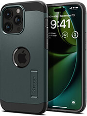 spigen tough armor magsafe abyss green for iphone 15 pro photo
