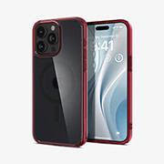 spigen ultra hybrid magsafe frost deep red for iphone 15 pro photo