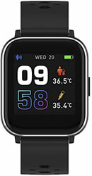 denver sw 165 black smartwatch with body temperature