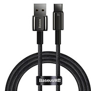 baseus tungsten gold cable usb to usb c pd 100w 1m black photo