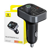 baseus transmiter fm t type s 09 pro bluetooth mp3 car kit charger black photo