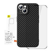 baseus iphone 15 synthetic fiber case tempered glass photo