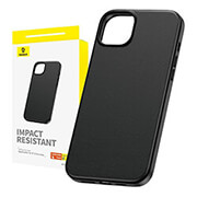 baseus iphone 15 pro max case fauxther series black photo