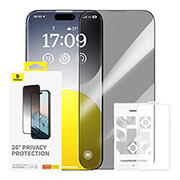 baseus iphone 15 pro diamond privacy protection tempered glass photo