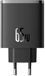 baseus wall charger os cube pro 2x type c usb 65w black photo