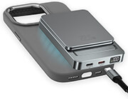 4smarts wireless powerbank onestyle 5000mah magsafe case apple iphone 15 pro max grey photo