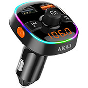 akai fmt 52bt fm transmitter me led hands free fortisti aytokinitoy bluetooth micro sd kai 2 usb photo