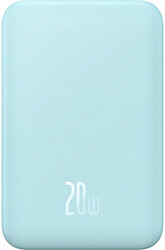 baseus magnetic mini wireless powerbank 5000mah 20w blue photo