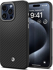 spigen enzo aramid matte black for iphone 15 pro max photo
