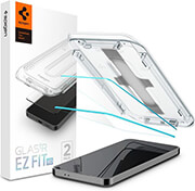 spigen glass tr ez fit hd transparency 2 pack for samsung galaxy s24 s25  photo