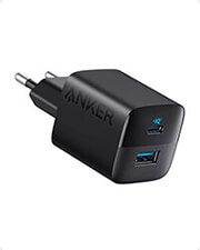 anker charger 323 33w dual port usb c a black photo