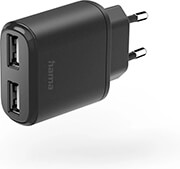 hama 201627 charger with 2x usb a ports 12 w black photo