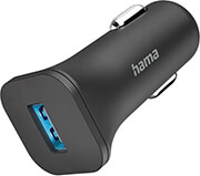 hama 201634 car charger with usb a socket 6 w black photo
