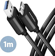 axagon bumm3 am10ab cable micro b usb usb a 32 gen 1 1m 3a alu rvc black photo