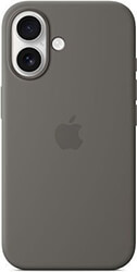 apple iphone 16 silicone case with magsafe stone gray myy33 photo