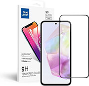 blue star tempered glass for samsung a35 5g full face full glue with frame small size photo