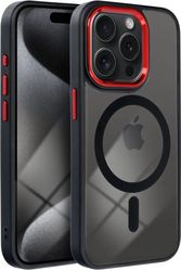color edge mag cover case magsafe for iphone 16 pro max black red photo