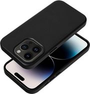 leather mag cover case for iphone 16 plus black photo