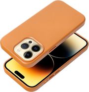 leather mag cover case for iphone 16 plus orange photo