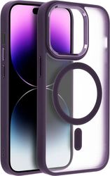 matte mag cover case magsafe for iphone 16 plus purple photo