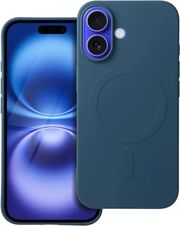 silicone mag cover big hole case magsafe for iphone 16 blue photo