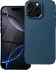 silicone mag cover big hole case magsafe for iphone 16 pro max blue photo