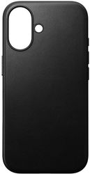 nomad modern leather case black for iphone 16 plus photo