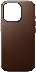 nomad modern leather case brown for iphone 16 pro photo