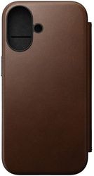 nomad modern leather folio brown for iphone 16 photo