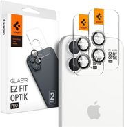 spigen glass tr ez fit optik pro 2 pack crystal clear for iphone 16 plus photo