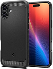 spigen rugged armor magsafe matte black for iphone 16 photo