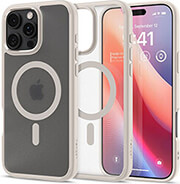 spigen ultra hybrid magsafe frost natural titanium for iphone 16 pro max photo
