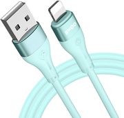 bwoo cable x280l minimalist silicone 3a usb a to lightning green photo