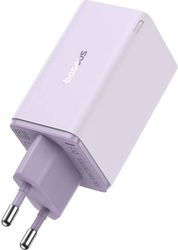 baseus gan6 pro fast charger 65w 2x usb 2x type c star purple photo