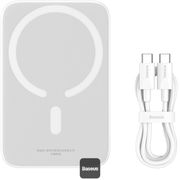 baseus magnetic mini wireless powerbank magsafe 6000mah 20w white