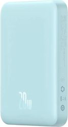 baseus wireless powerbank qi 10000mah mini magnetic magsafe 20watt blue photo