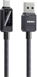 remax rc c070 a c usb a to type c 66w fast charging cable with display photo