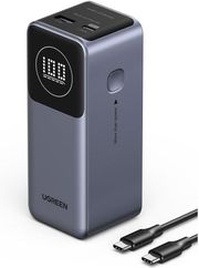 power bank ugreen 12000mah 100w pd x2 qc3pb724 grey photo