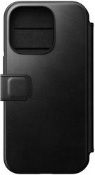 nomad leather magsafe folio black for iphone 14 pro photo