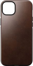 nomad modern leather magsafe case brown for iphone 14 plus photo