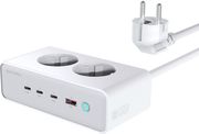 4smarts desk charger gan 65w with 2x ac sockets white photo 4smarts desk charger gan 65w with 2x ac sockets white photo