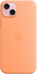 silicone case with magsafe for apple iphone 15 plus orange sorbet mt173 photo