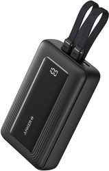 anker powerbank 20k 30w with usb c and lightning cable photo