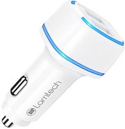lamtech 2xusb 24a car charger for mobile phones white lam081734 photo lamtech 2xusb 24a car charger for mobile phones white lam081734 photo