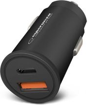 esperanza ezc111k car quick power charger 20w usb c pd 20w usb a qc 30 18w photo
