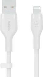 belkin caa008bt2mwh boost charge usb a lightning silicon cable 20m white photo belkin caa008bt2mwh boost charge usb a lightning silicon cable 20m white photo