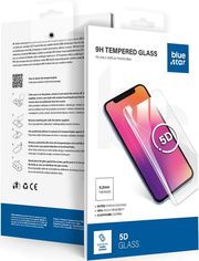 Blue Star Tempered Glass For Samsung A16 5G Full Face (Full Glue With Frame/Small Size) Black