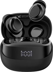 blackview enc bt54 airbuds 9 led screen with charging dock black airbuds9 b photo
